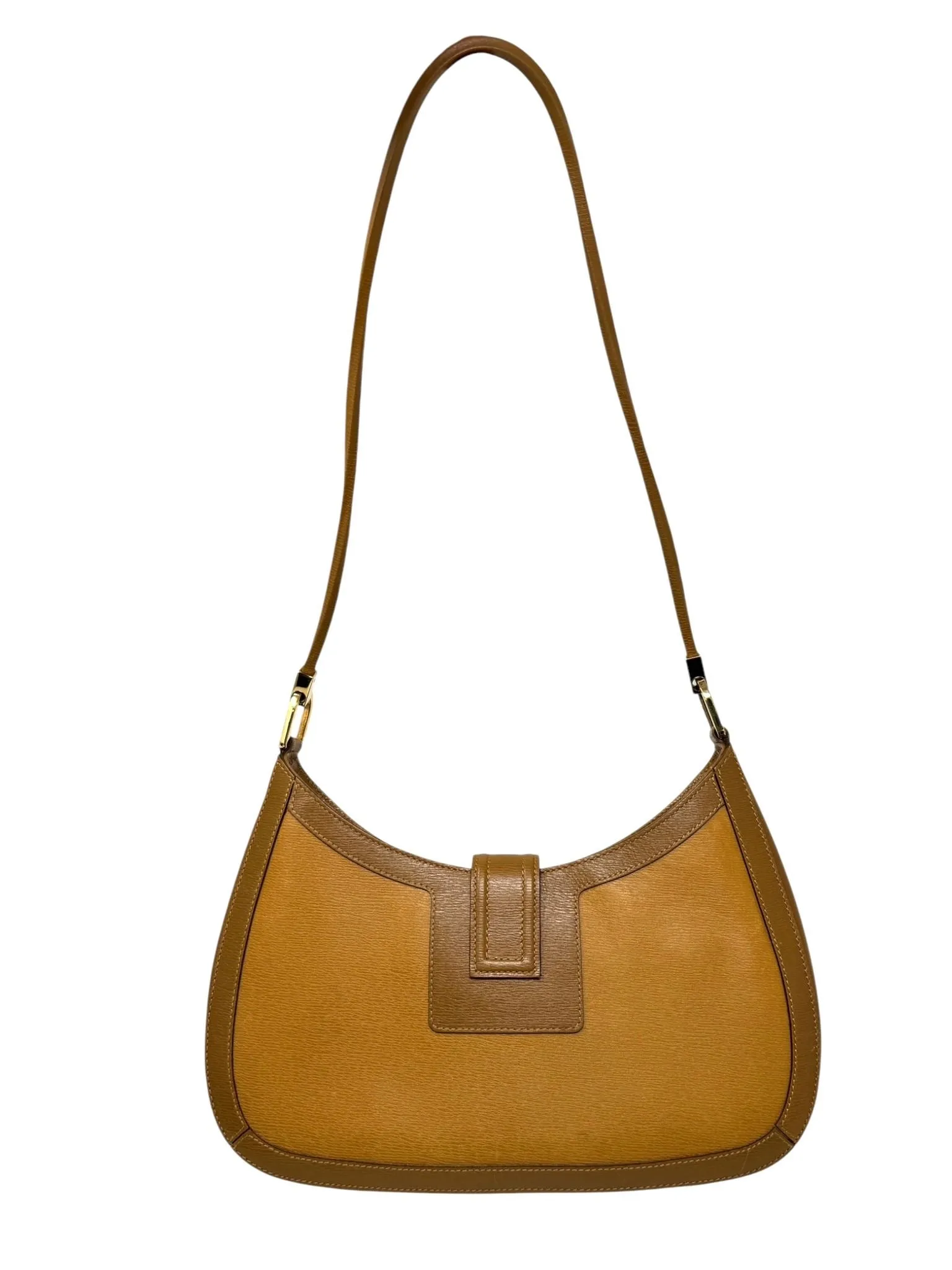 Gucci Tan Leather Logo Shoulder Bag