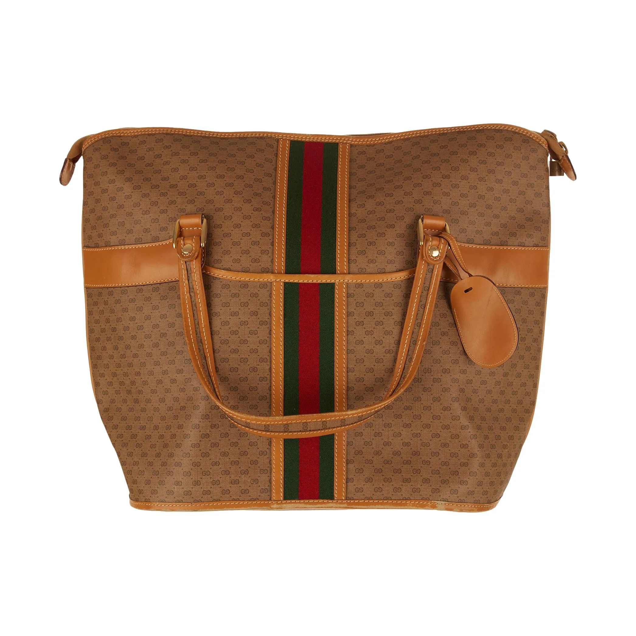 Gucci Tan Logo Duffle Bag