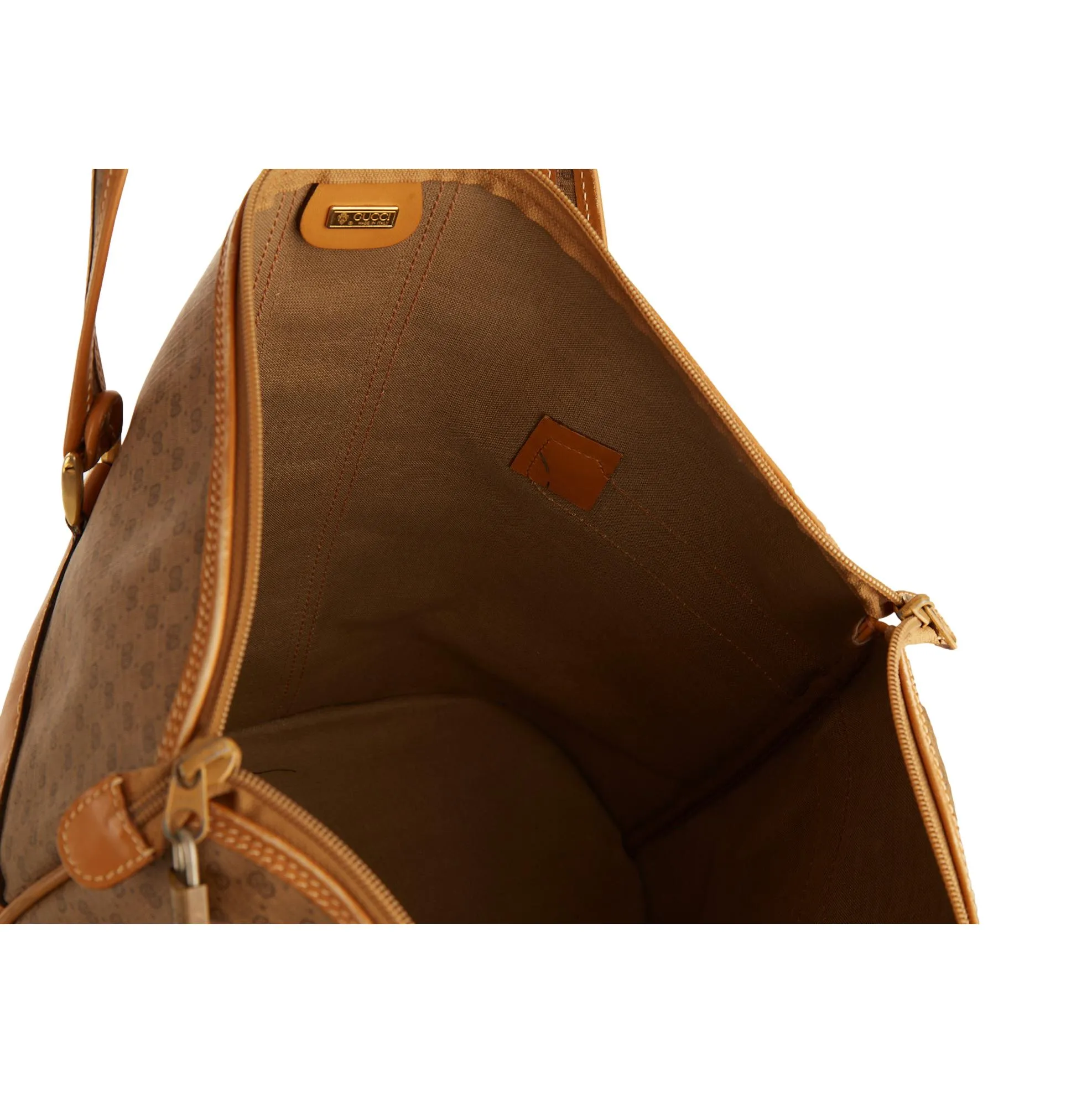 Gucci Tan Logo Duffle Bag