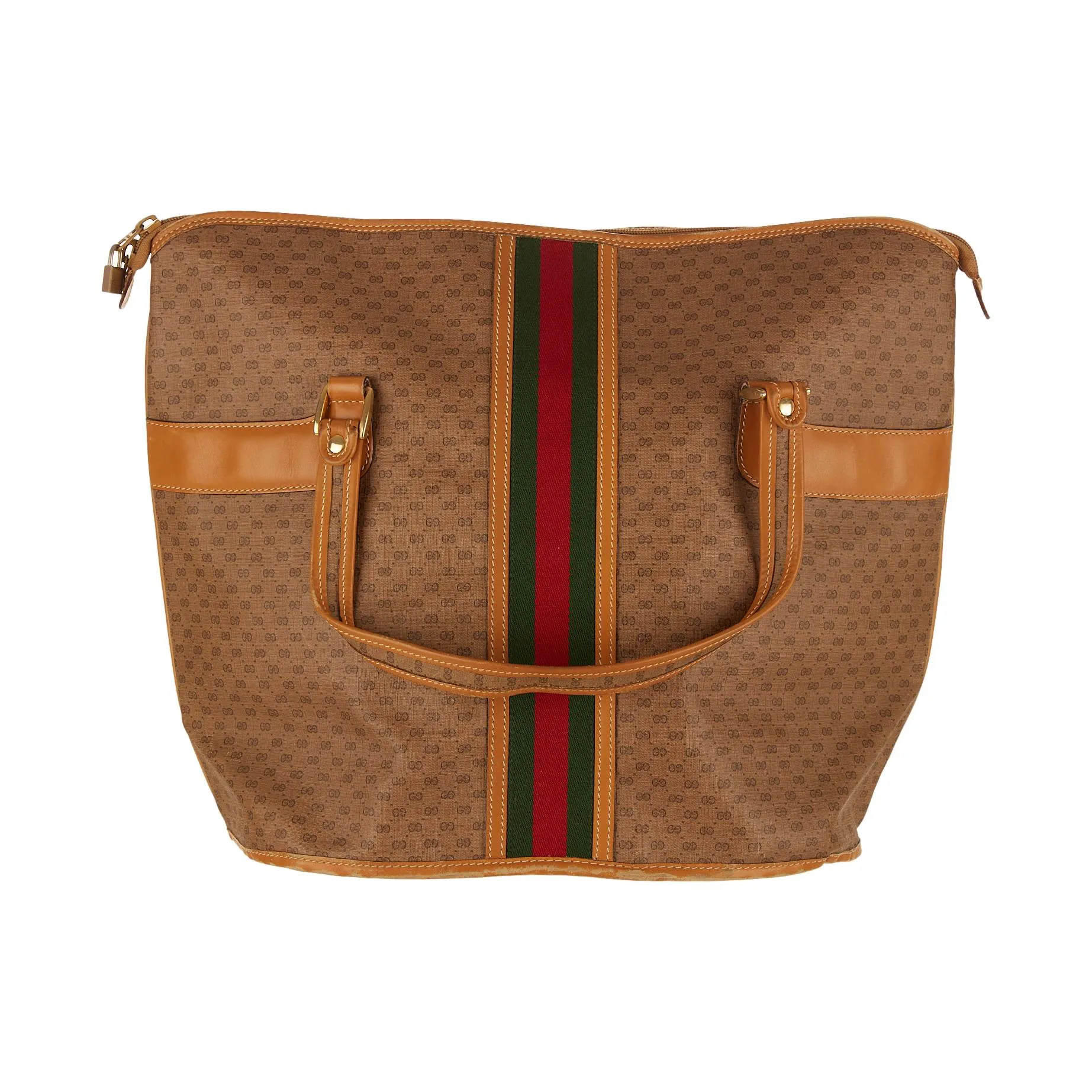 Gucci Tan Logo Duffle Bag