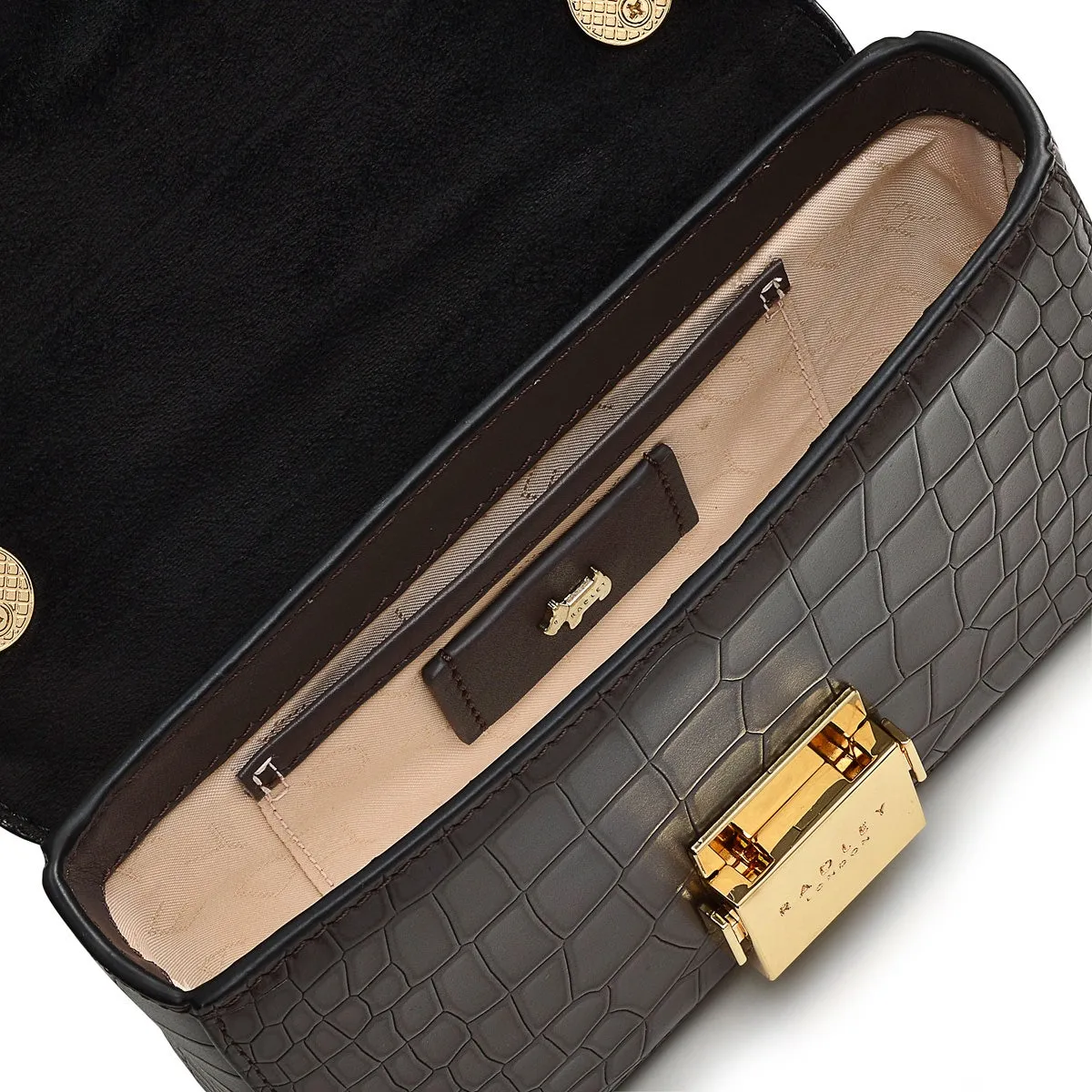 HANLEY CLOSE - FAUX CROC Mini Flapover Crossbody
