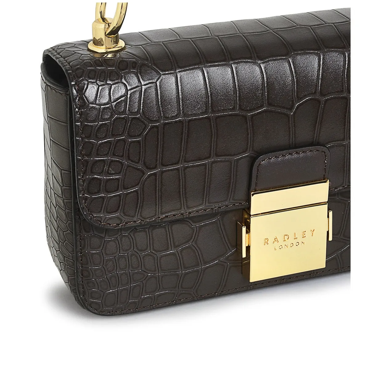 HANLEY CLOSE - FAUX CROC Mini Flapover Crossbody