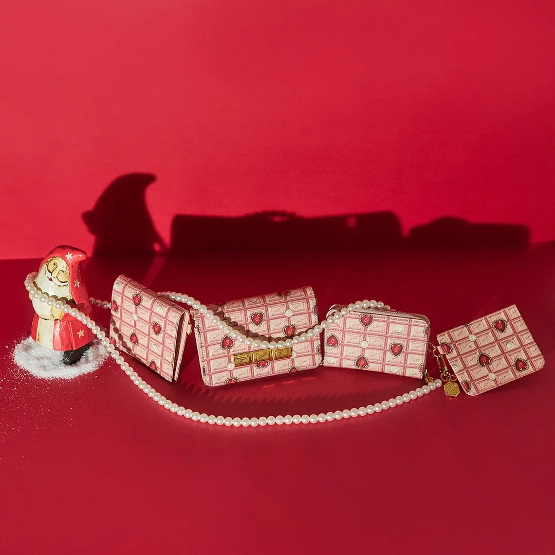 Heart Strawberry Chocolate Short Wallet【Japan Jewelry】