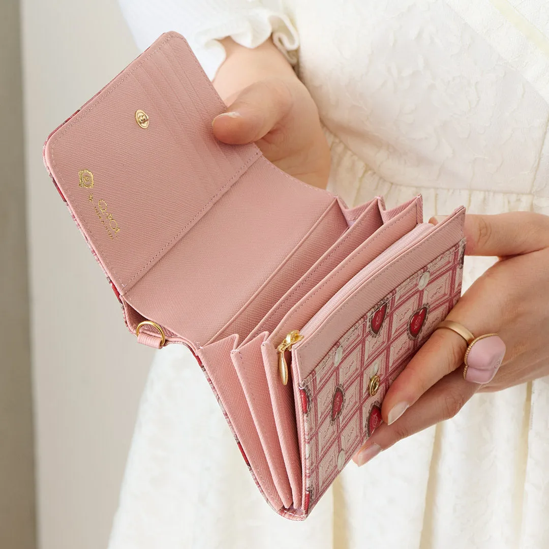 Heart Strawberry Chocolate Short Wallet【Japan Jewelry】