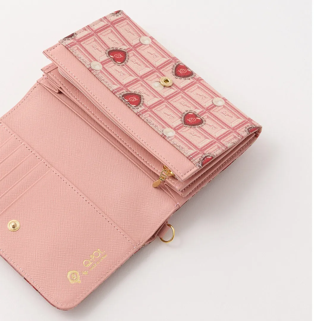 Heart Strawberry Chocolate Short Wallet【Japan Jewelry】