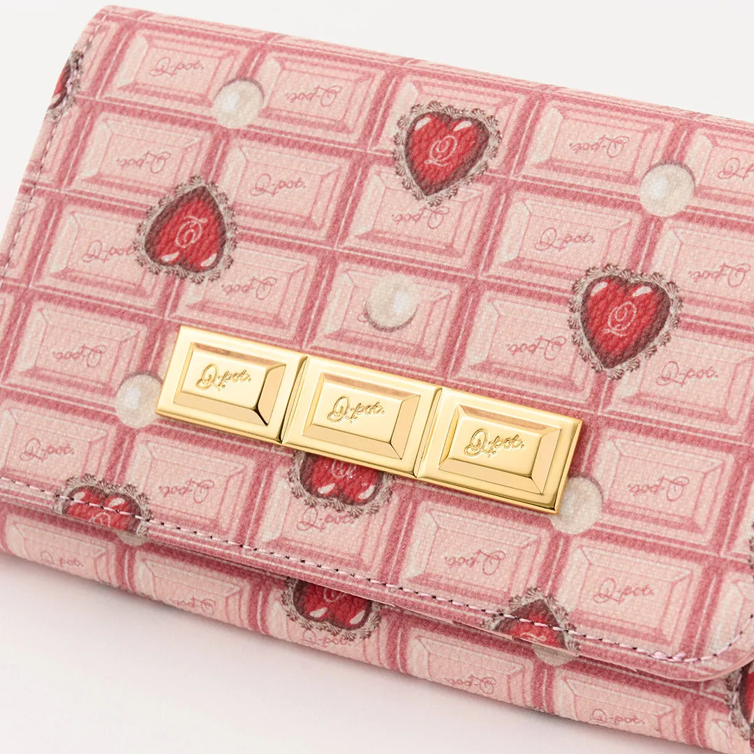 Heart Strawberry Chocolate Short Wallet【Japan Jewelry】
