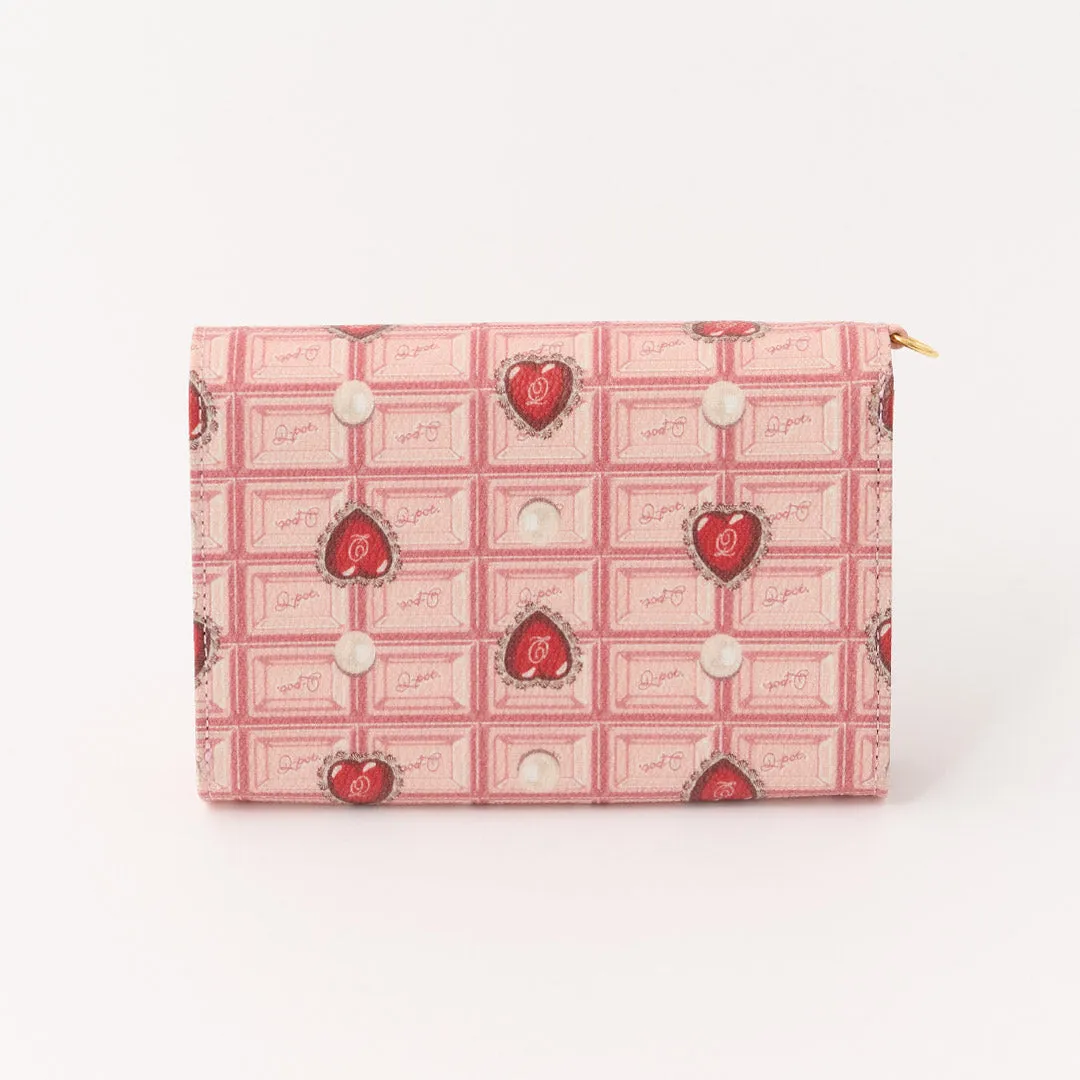 Heart Strawberry Chocolate Short Wallet【Japan Jewelry】