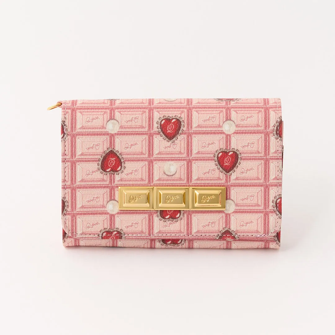 Heart Strawberry Chocolate Short Wallet【Japan Jewelry】