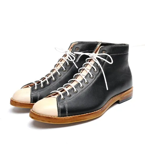 High-tooling boots men's Vintage boots men's derby retro shoes Chelsea fashion trend dress red black desert boots men