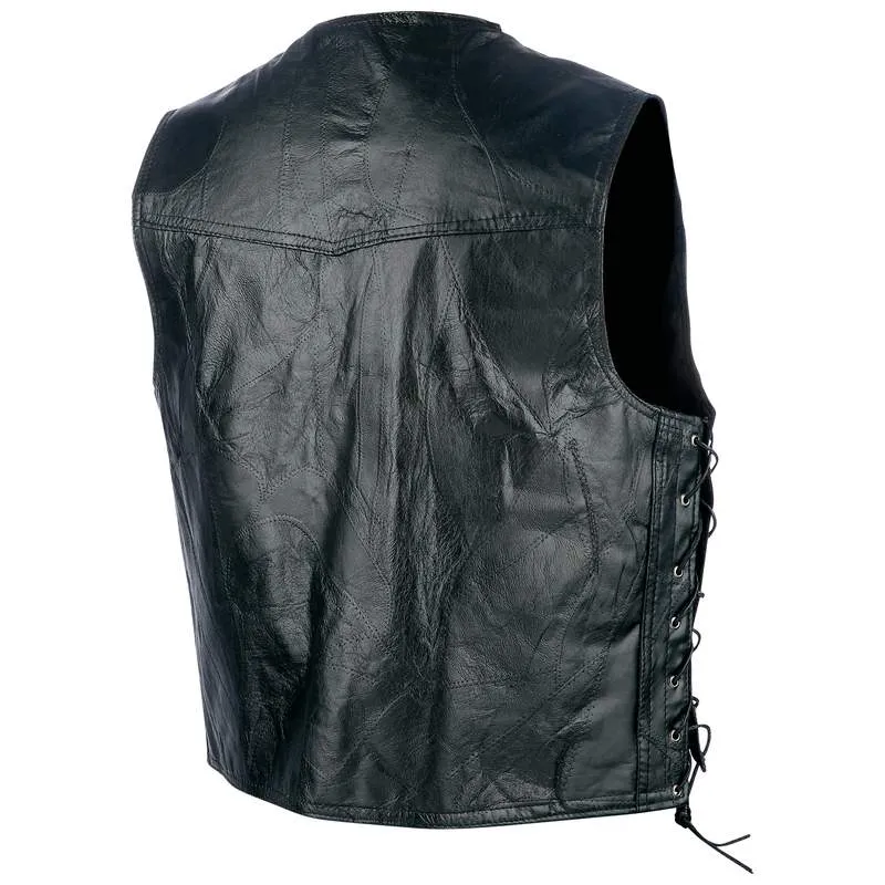 Hog Leather Biker Vest by Rocky Ranch Hides Free Shipping