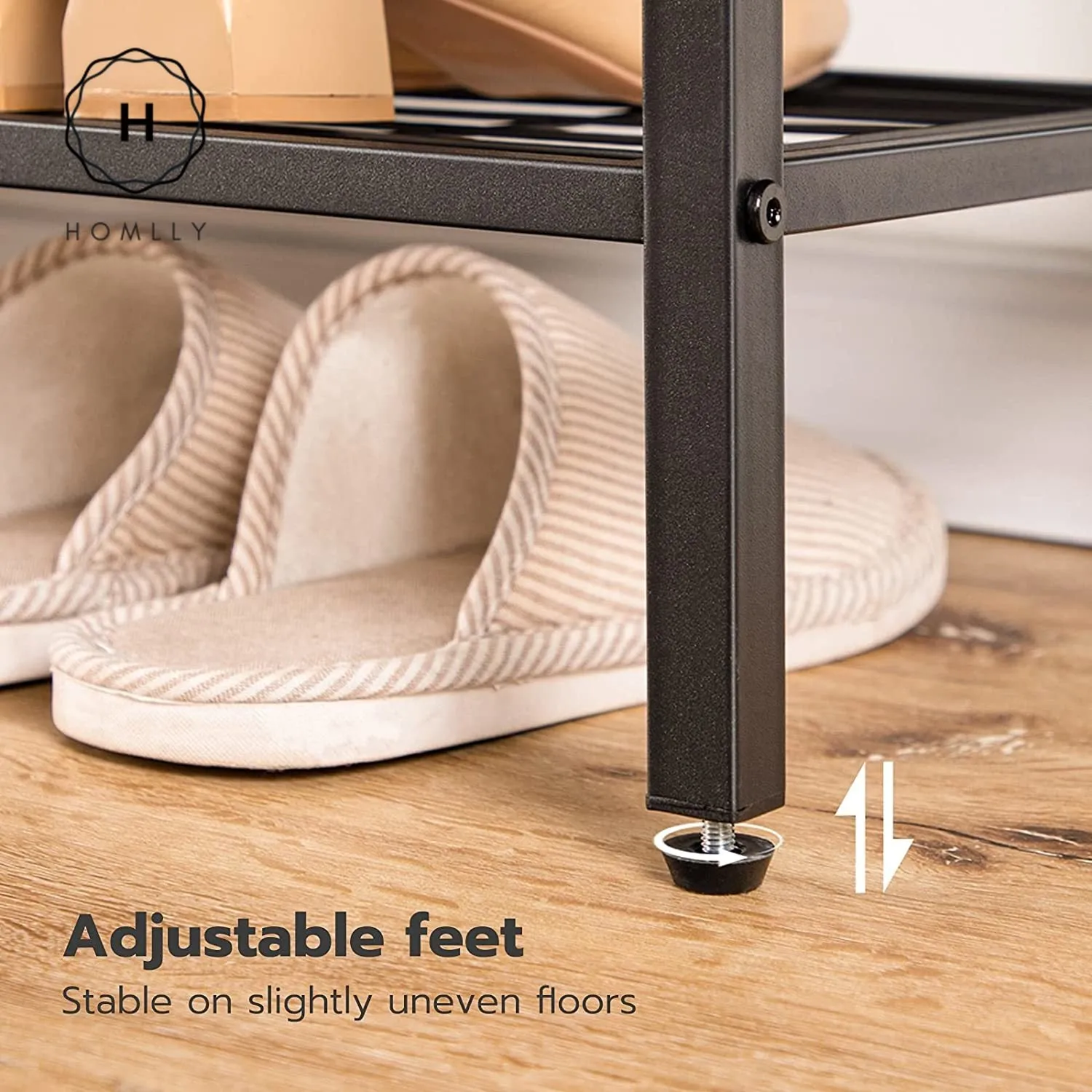Homlly Gordon Industrial Shoe Storage Organizer Rack (4 Tier)