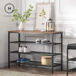 Homlly Gordon Industrial Shoe Storage Organizer Rack (4 Tier)