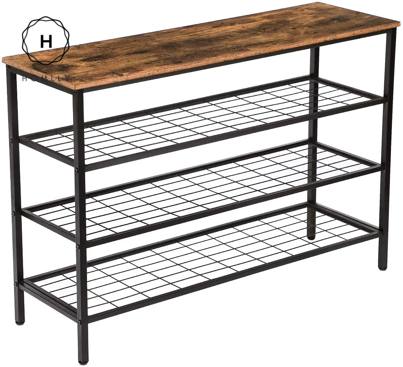 Homlly Gordon Industrial Shoe Storage Organizer Rack (4 Tier)