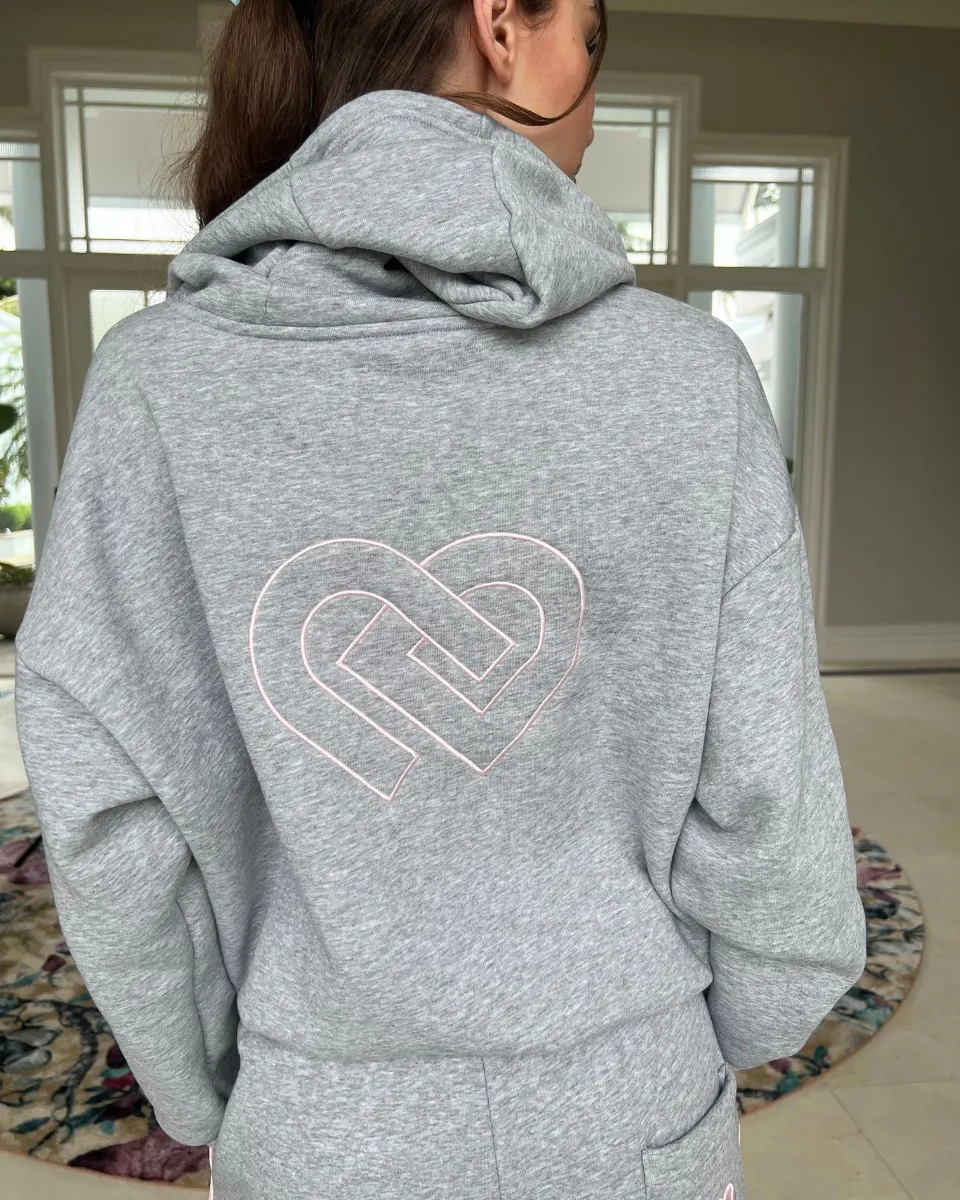Hoodie Marl Grey