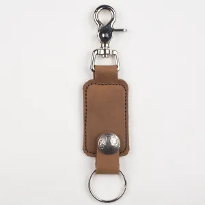 IN23C - Valet Key Fob w/ Indian Head Snap (Brown)
