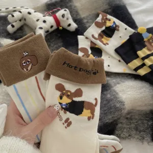 INSTOCK-Embroidered cartoon socks for women