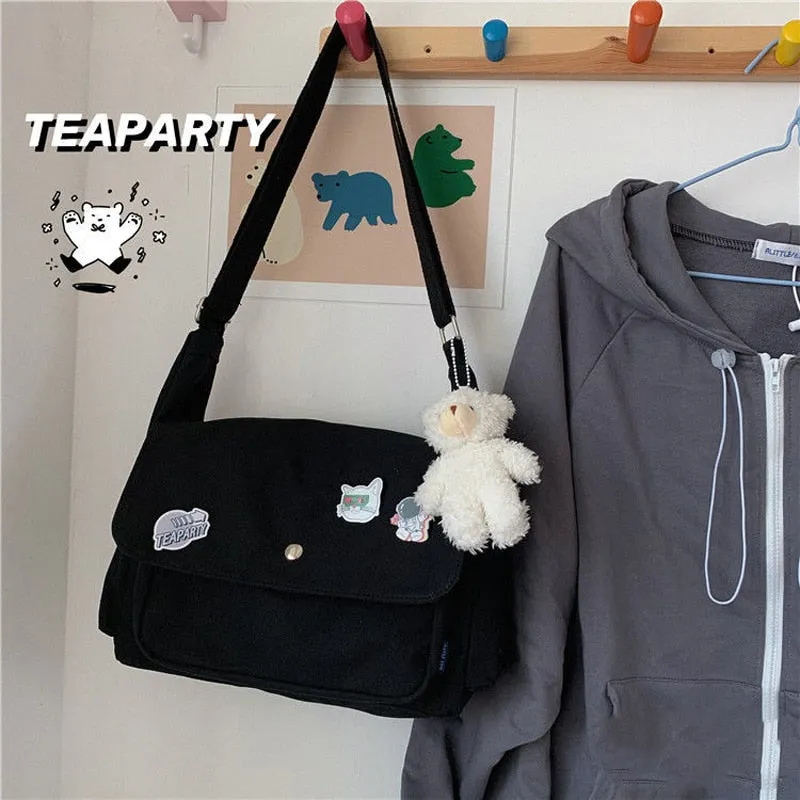 Japanese Harajuku School Canvas Handbags