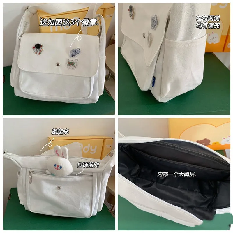 Japanese Harajuku School Canvas Handbags