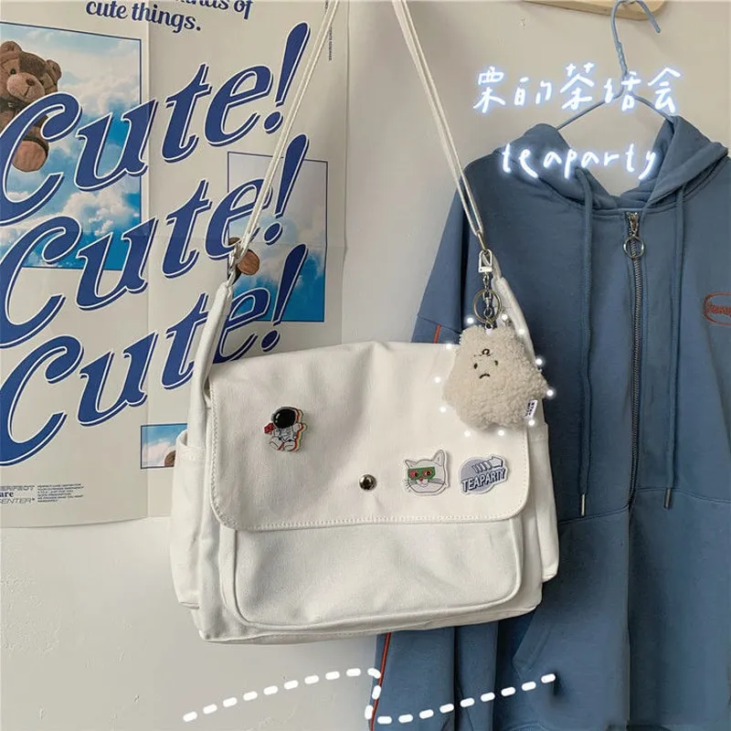 Japanese Harajuku School Canvas Handbags