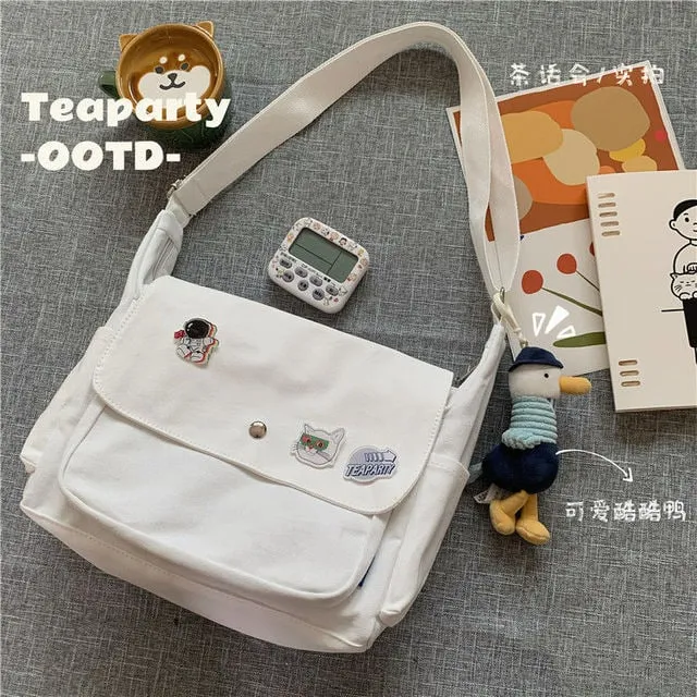 Japanese Harajuku School Canvas Handbags