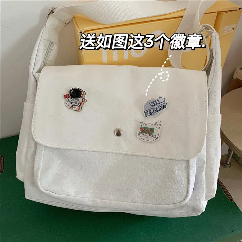 Japanese Harajuku School Canvas Handbags