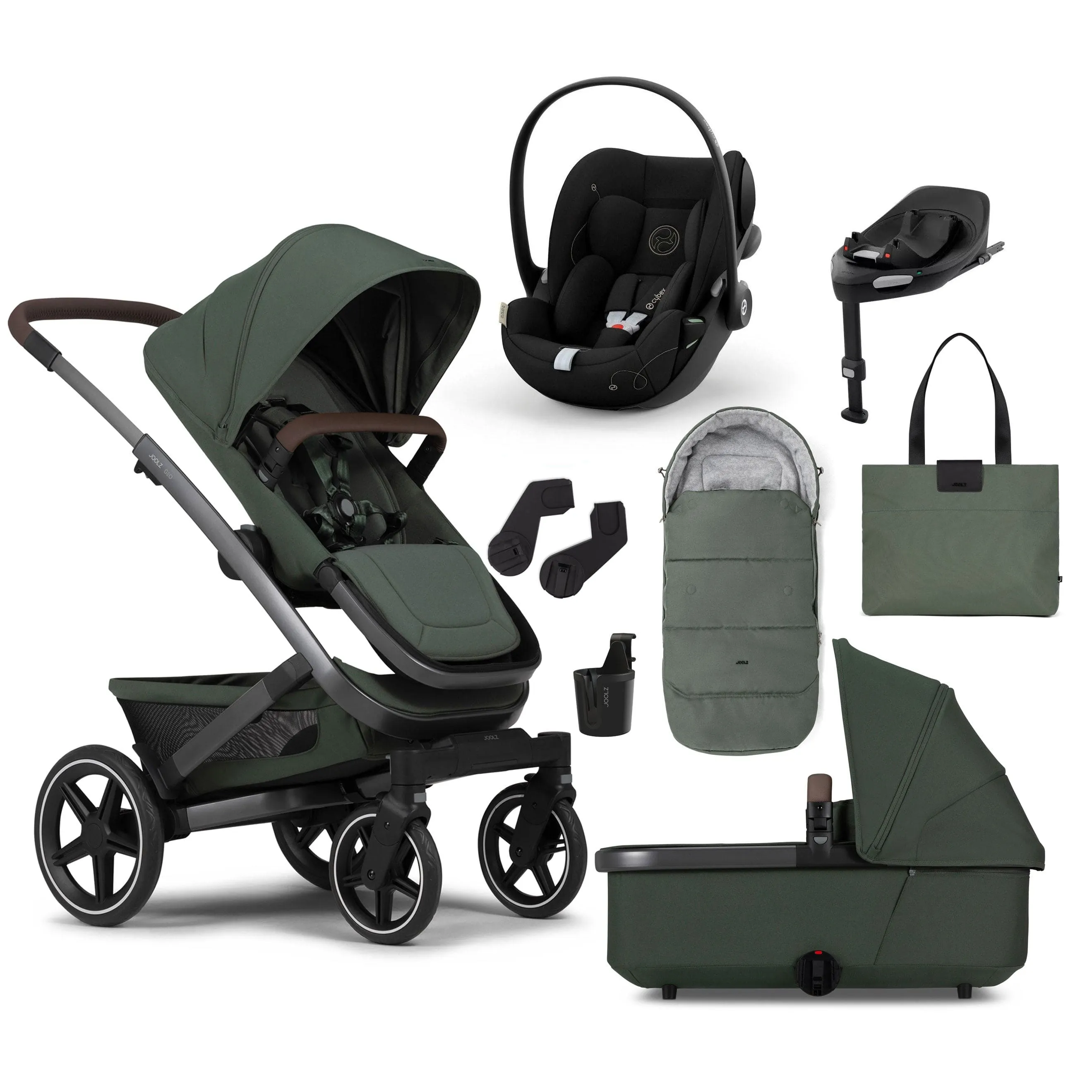 Joolz Geo3 Mono Ultimate Cybex Bundle in Forest Green