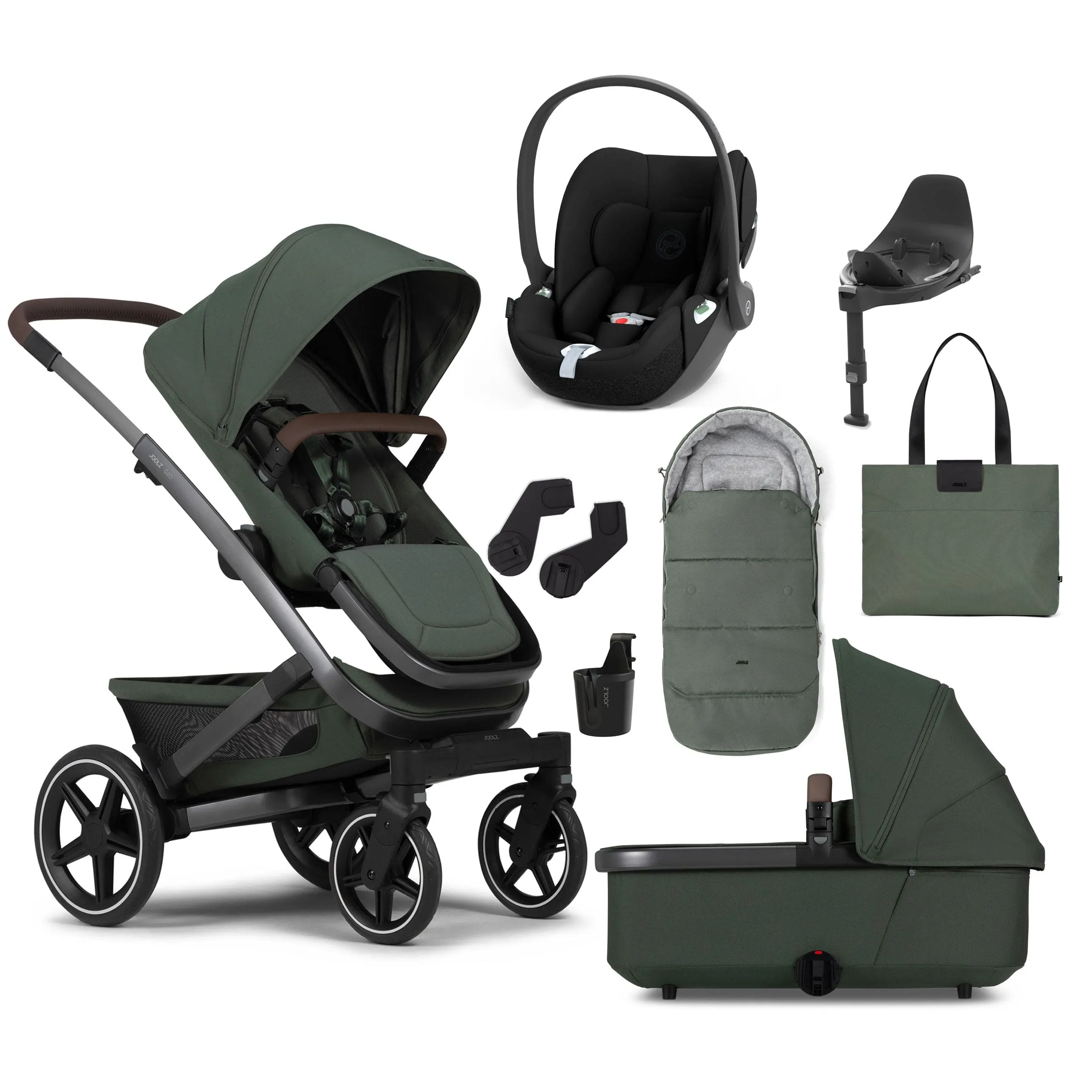 Joolz Geo3 Mono Ultimate Cybex Bundle in Forest Green