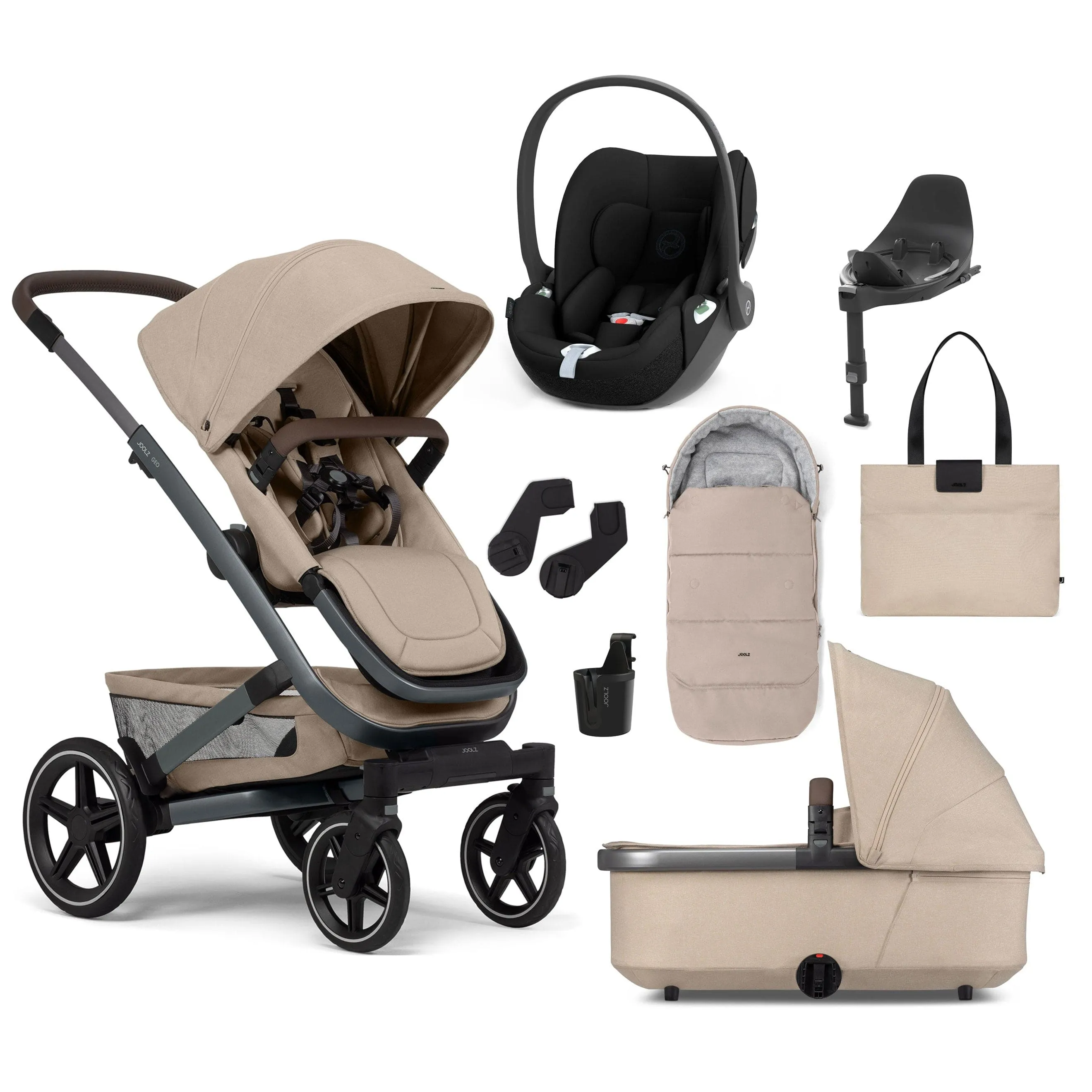 Joolz Geo3 Mono Ultimate Cybex Bundle in Sandy Taupe