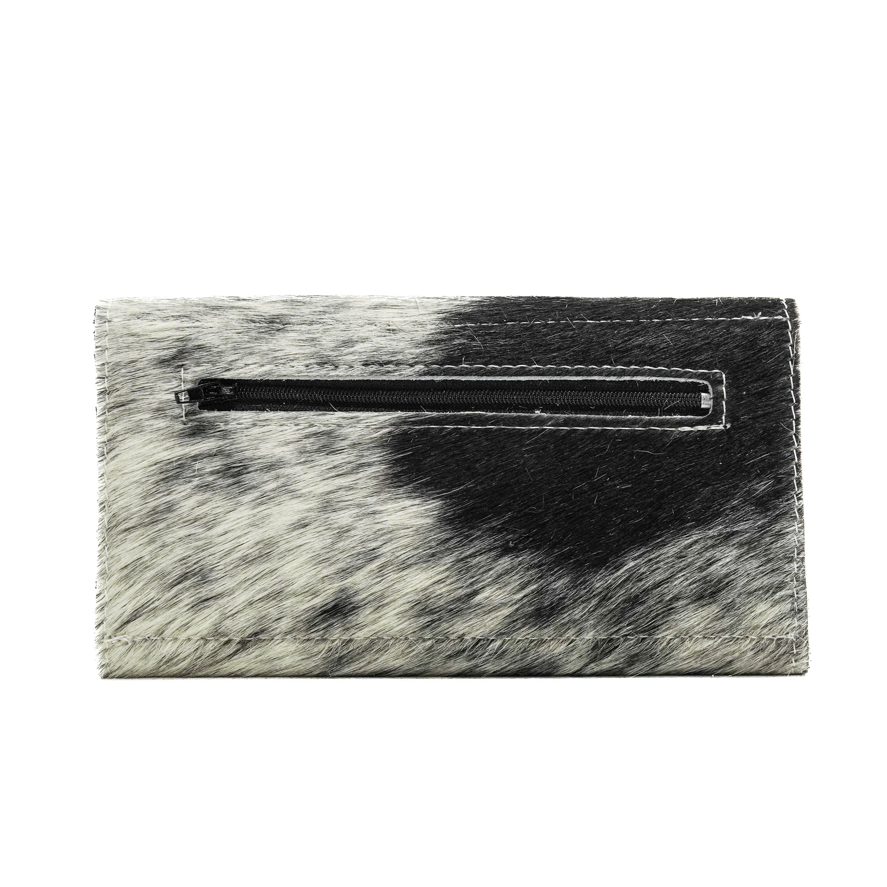 Kacey Wallet - Salt/Pepper w/ Midnight Caracole