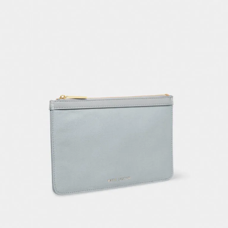 Katie Loxton Dusty Blue Amalfi Canvas Pouch