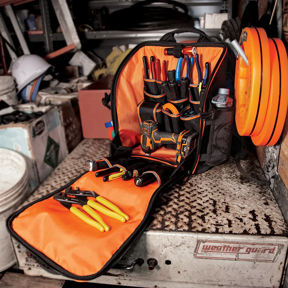 Klein Tradesman Pro™ Tool Station Tool Bag Backpack, 21 Pockets