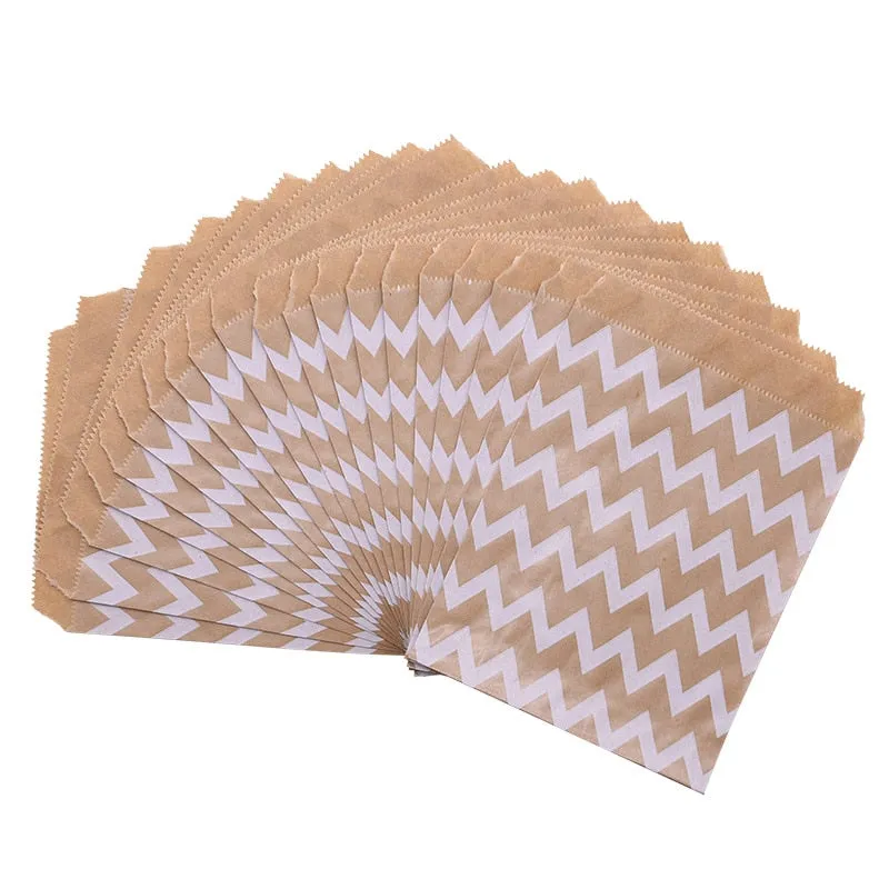 Kraft Paper Bags and Stickers For Candy or Gift