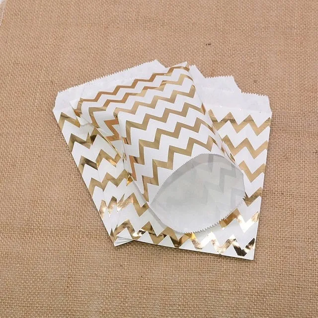 Kraft Paper Bags and Stickers For Candy or Gift