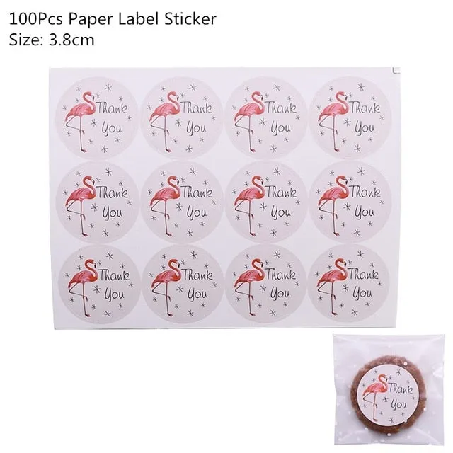 Kraft Paper Bags and Stickers For Candy or Gift