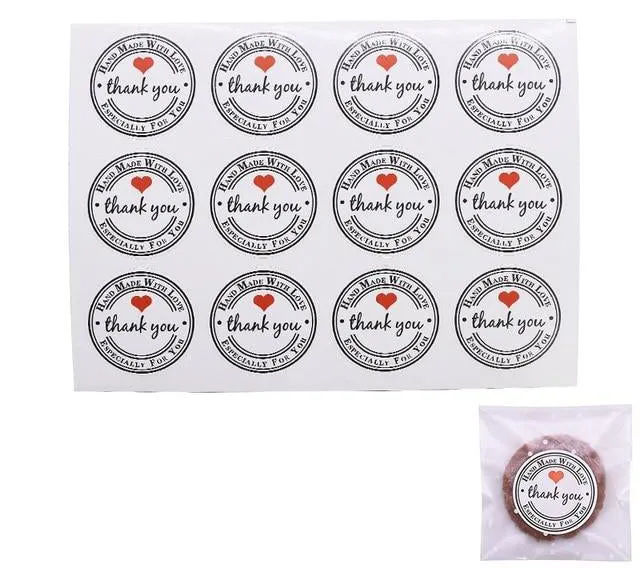 Kraft Paper Bags and Stickers For Candy or Gift