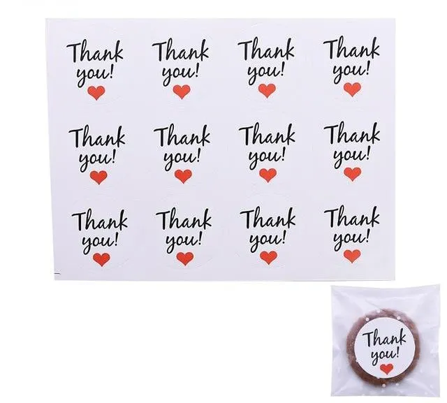 Kraft Paper Bags and Stickers For Candy or Gift