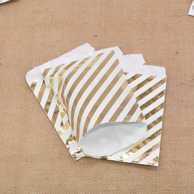 Kraft Paper Bags and Stickers For Candy or Gift