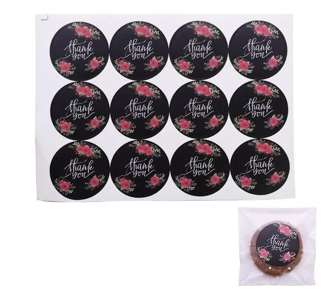 Kraft Paper Bags and Stickers For Candy or Gift