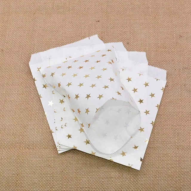 Kraft Paper Bags and Stickers For Candy or Gift