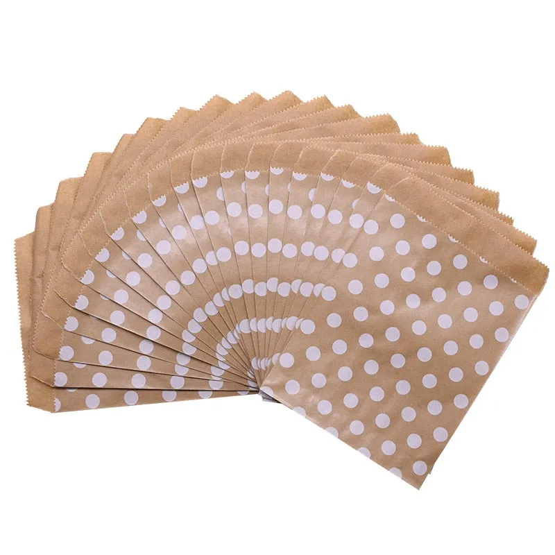 Kraft Paper Bags and Stickers For Candy or Gift