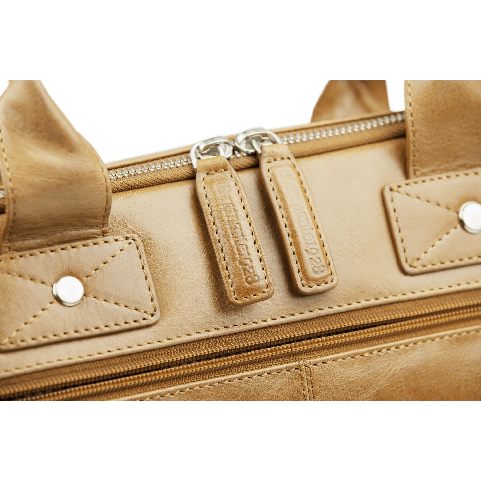Kronborg 16" Leather Laptop Briefcase - Tan