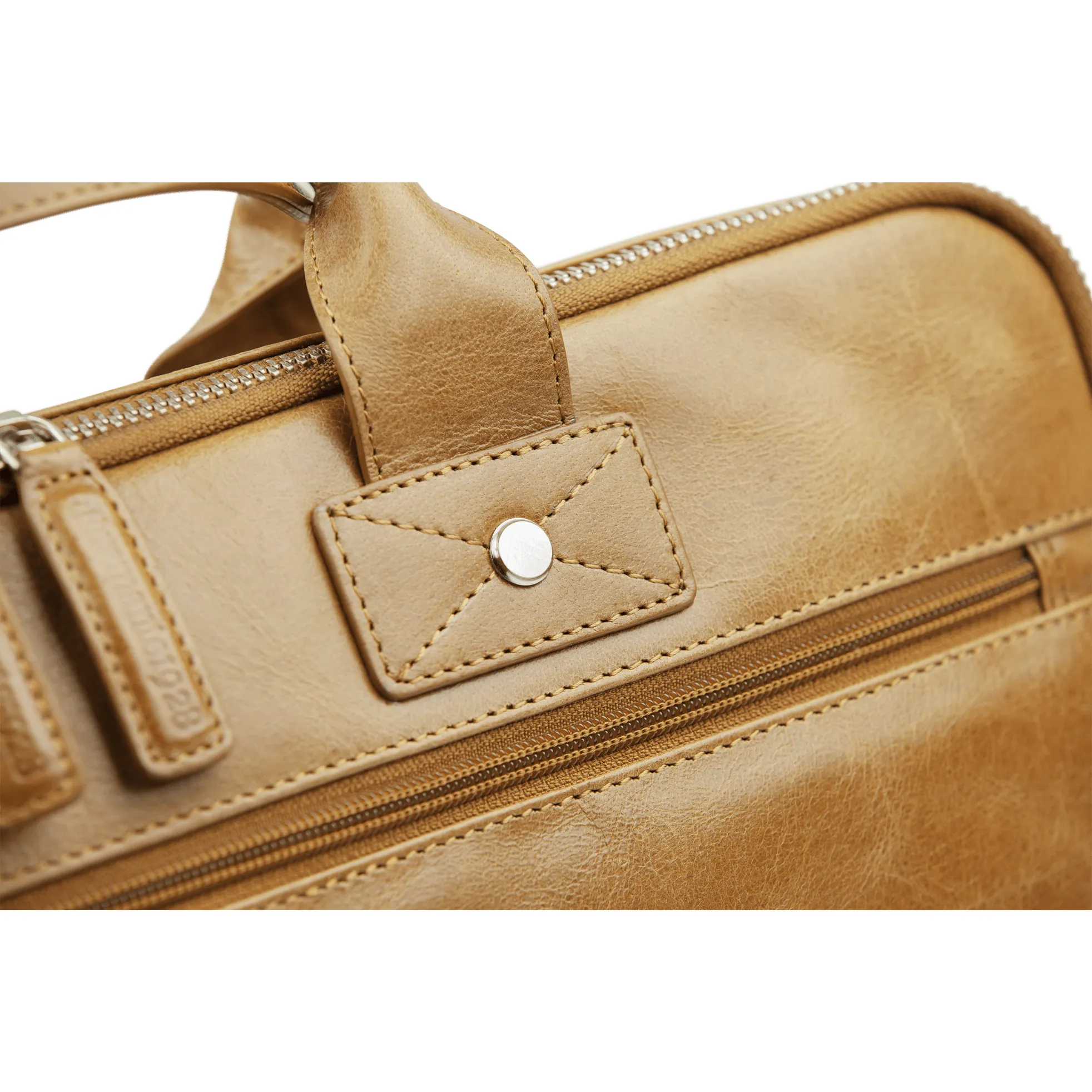 Kronborg 16" Leather Laptop Briefcase - Tan