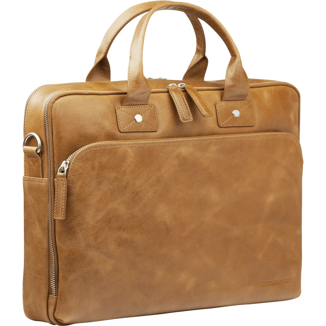 Kronborg 16" Leather Laptop Briefcase - Tan