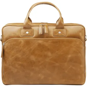Kronborg 16" Leather Laptop Briefcase - Tan