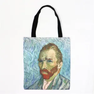 Ladies Gorgeous Starry Sky Oil Painting Canvas Handbags