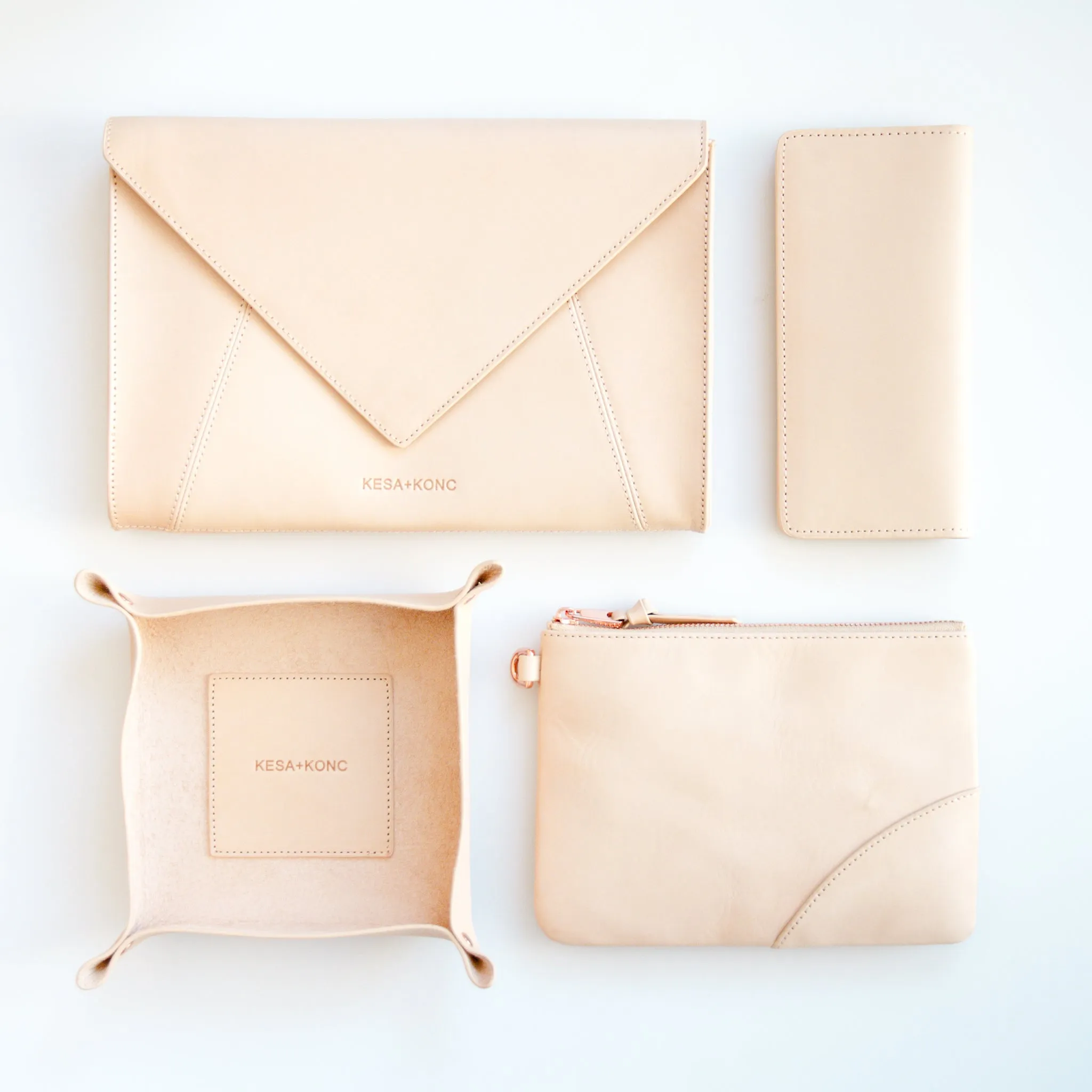 Leather Card Wallet - Classic Fawn