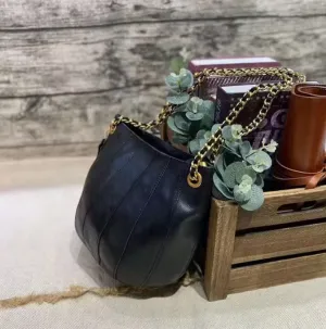 Leather Chain Leather Bag