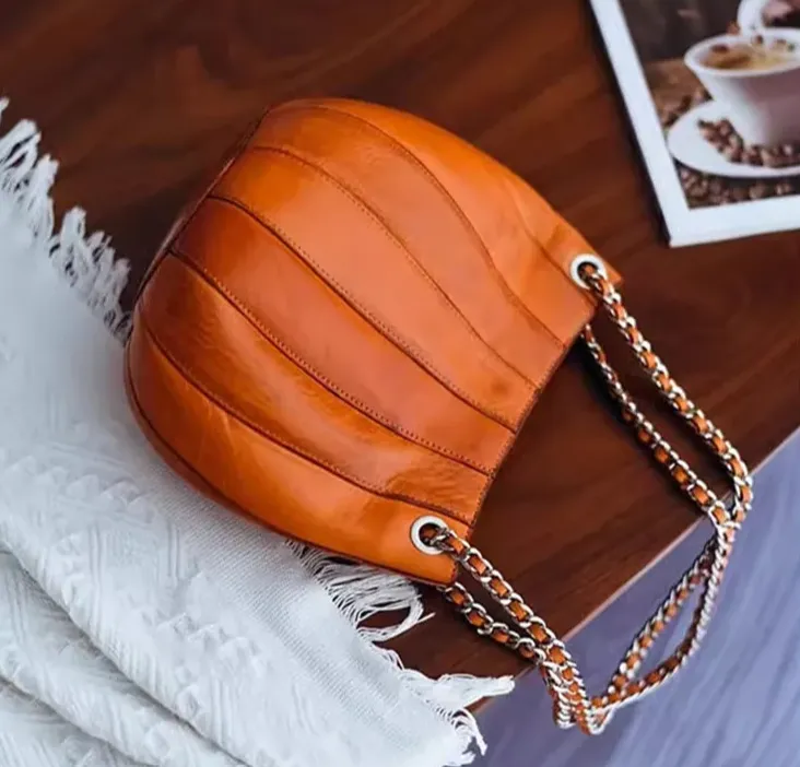 Leather Chain Leather Bag
