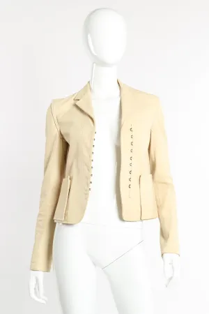 Leather Hook & Eye Jacket
