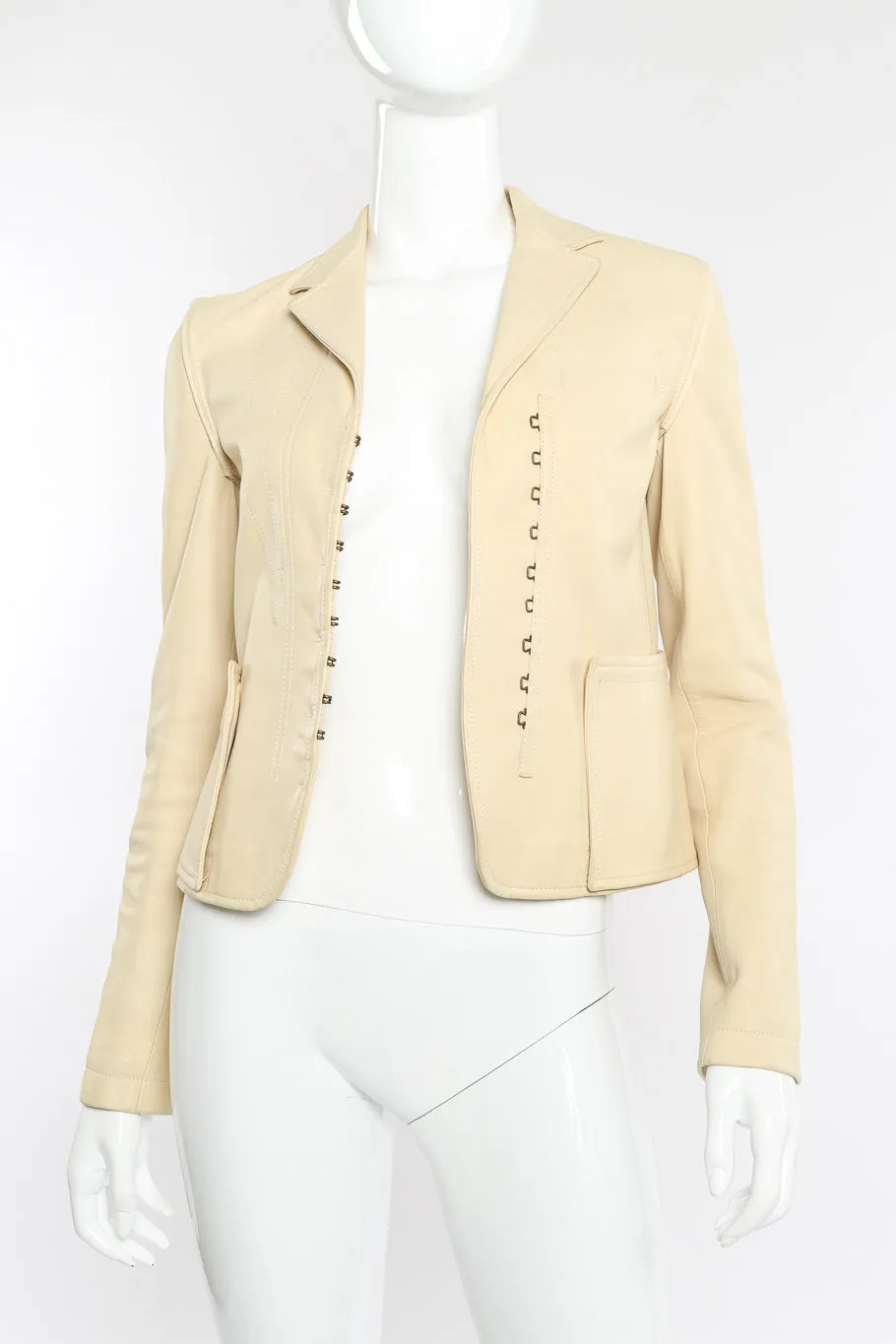 Leather Hook & Eye Jacket